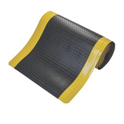 COBA Safety Deckplate Anti-Fatigue Floor Mat Black/Yellow 18.3m x 1.2m x 14mm