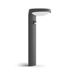 Philips Tyla 400mm Outdoor LED Solar Pedestal Light Anthracite 255lm
