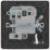 British General Evolve 13A Switched Fused Spur with LED Black with Black Inserts