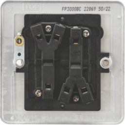 Knightsbridge  10AX 2-Gang 2-Way Light Switch  Brushed Chrome