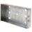 LAP  2-Gang Galvanised Steel  Installation Boxes 25mm 10 Pack