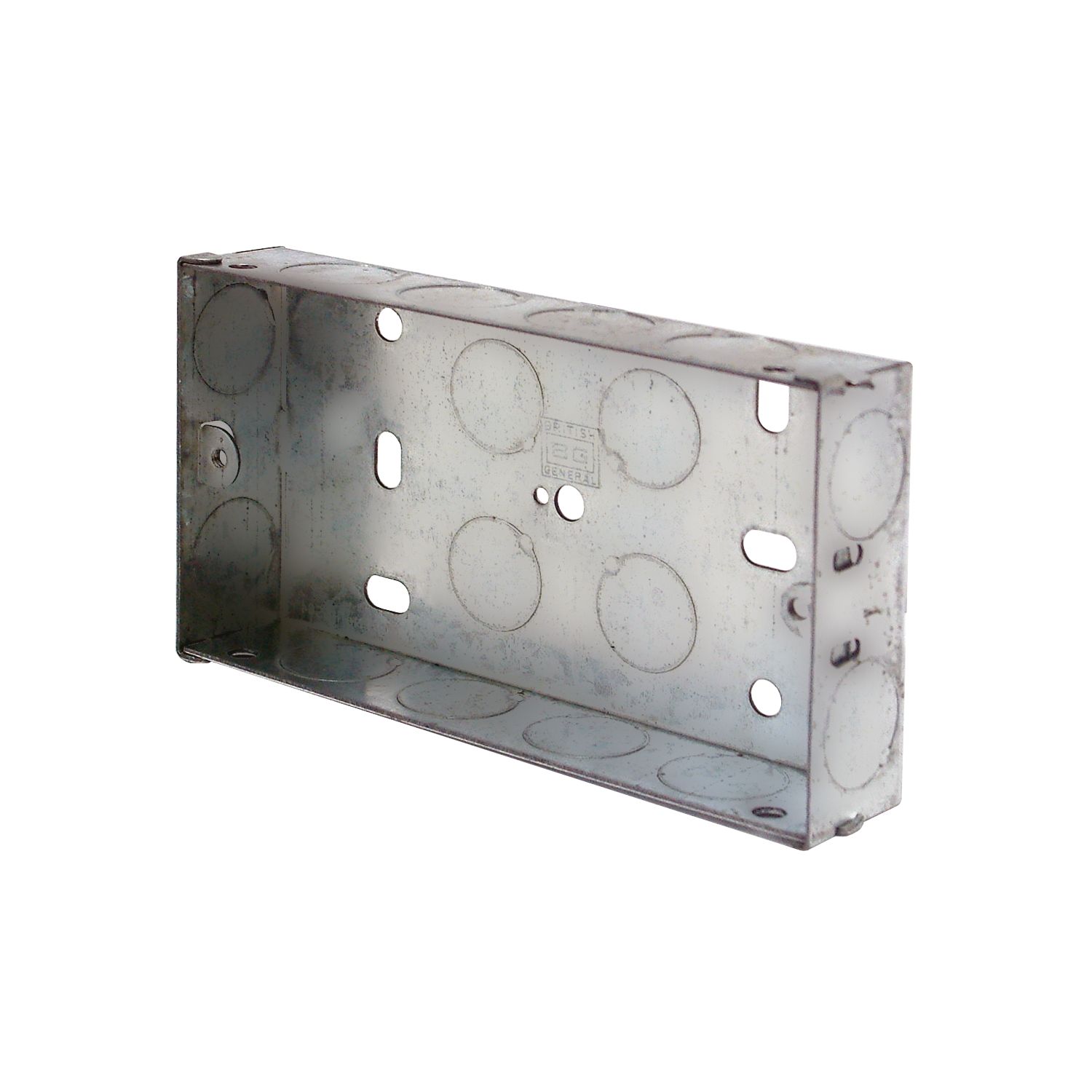 LAP 2-Gang Galvanised Steel Installation Boxes 25mm 10 Pack (44706)