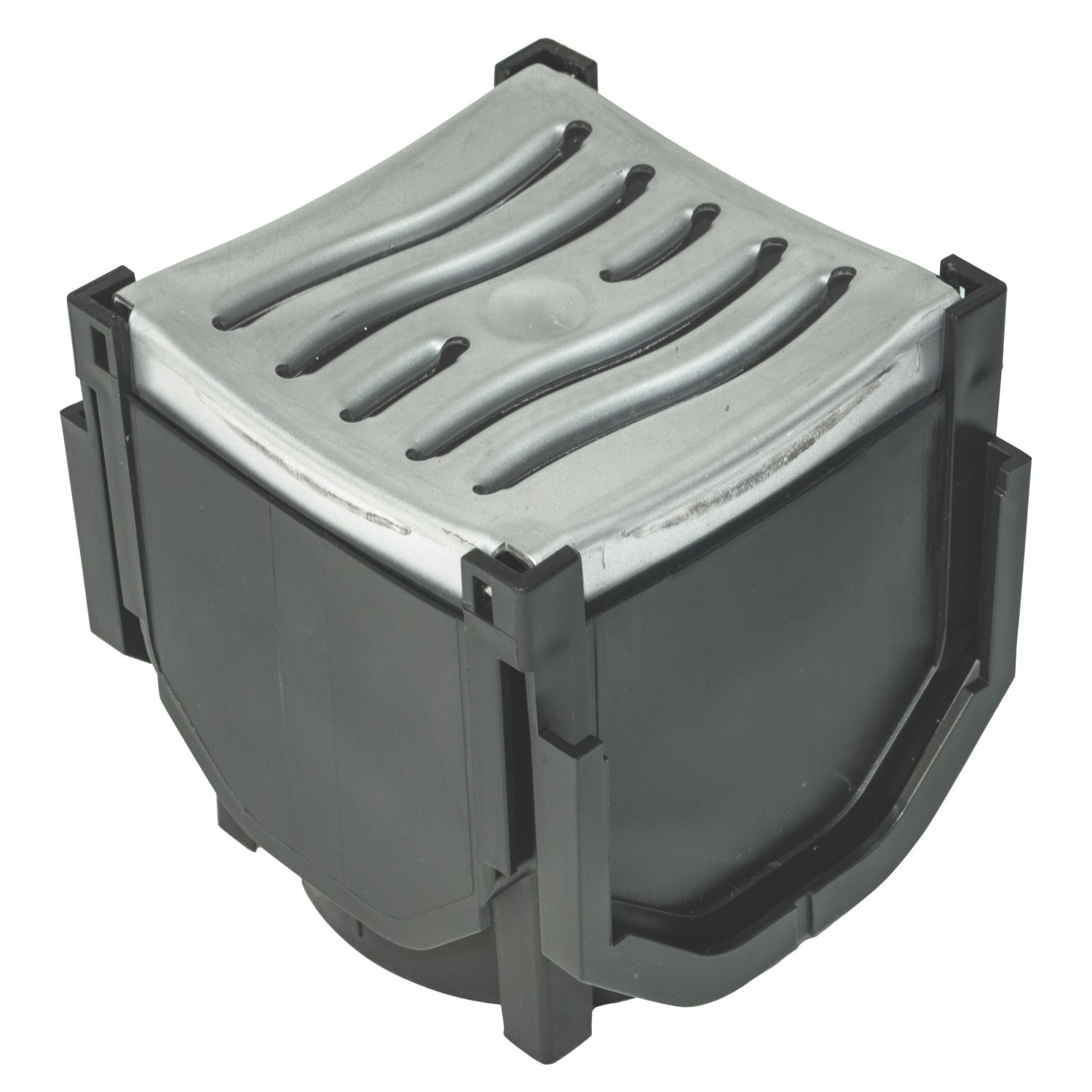 FloPlast FloDrain Quad Connector Drain Cover & Grate Silver 120mm (44722)