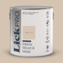 LickPro 2.5Ltr Beige 10 Satin Water-Based Trim Paint