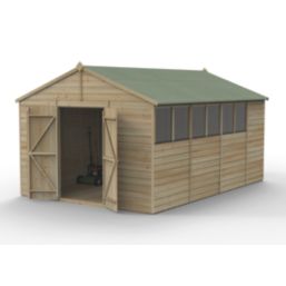 Forest Beckwood 10' x 14' 6" (Nominal) Apex Shiplap Timber Shed