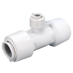 FloPlast FloFit+ Plastic Push-Fit Reducing Tee 22mm x 22mm x 10mm