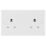 British General 800 Series 13A 2-Gang Unswitched Socket White