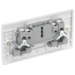 British General 800 Series 13A 2-Gang Unswitched Socket White