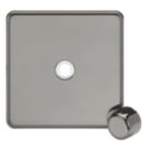 Knightsbridge Screwless 1-Gang Modular Dimmer Switch Black Nickel