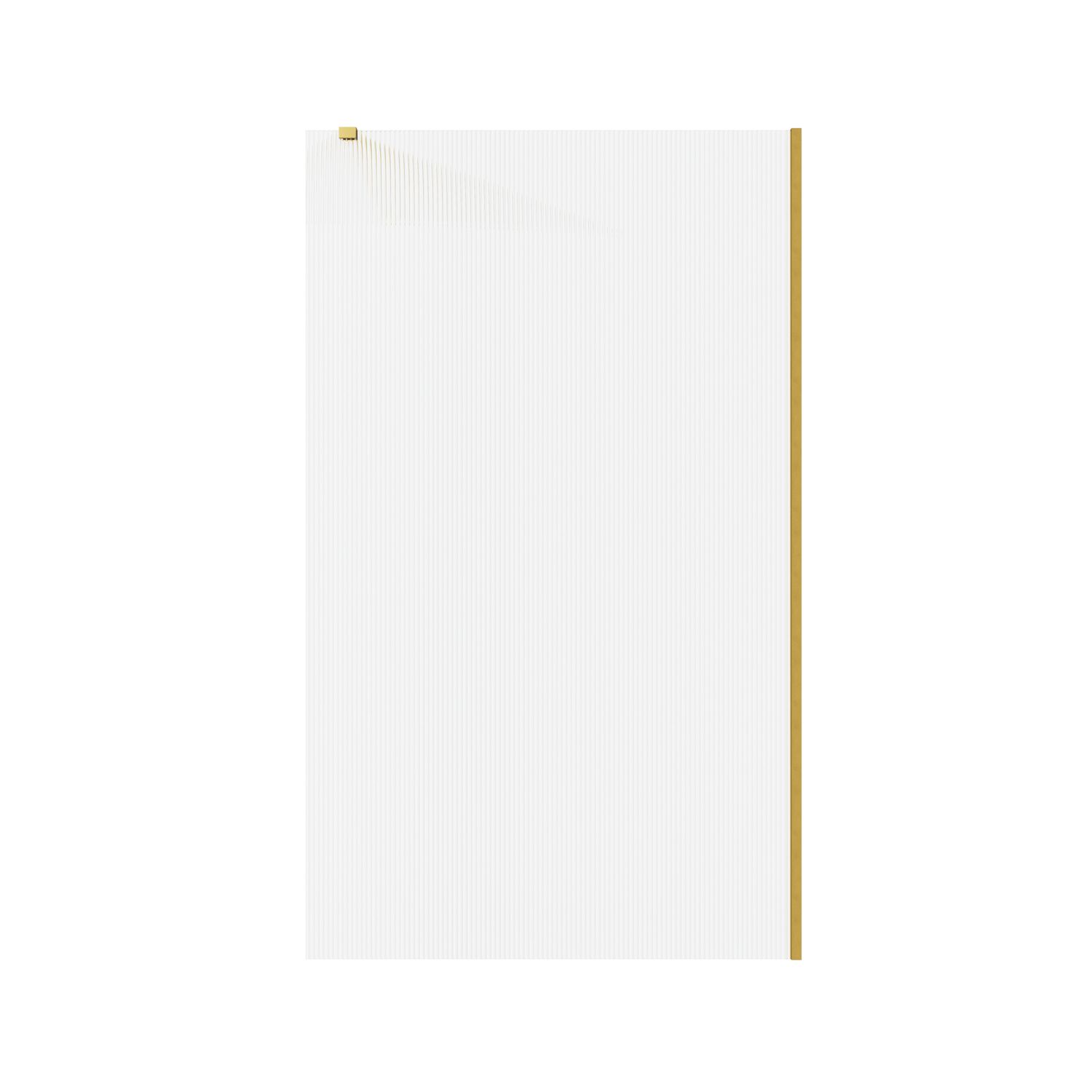 Palermo Showerwall Glass Brushed Brass 1950mm x 800mm x 8mm (448AE)