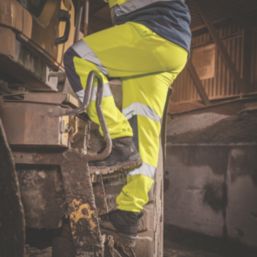 Scruffs  Hi-Vis Joggers Yellow / Navy Small 28" W 30" L