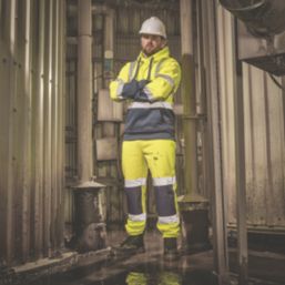 Scruffs  Hi-Vis Joggers Yellow / Navy Small 28" W 30" L