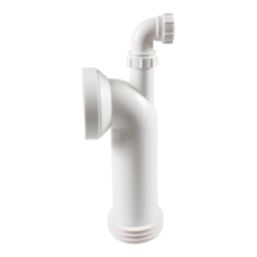 Flomasta  Rigid 90° Angled Pan Connector with Boss White 282mm