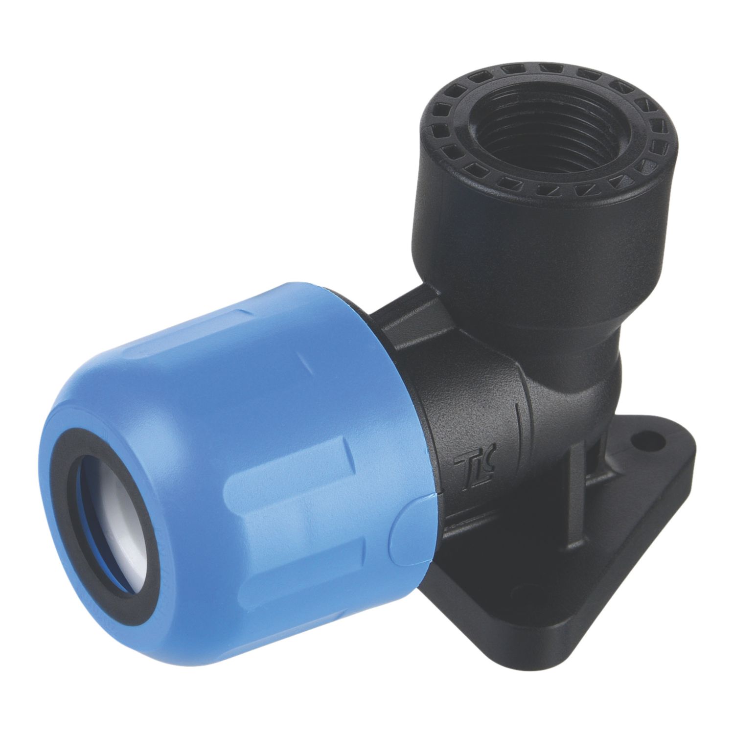 Flomasta MDPE Wall-Plate Elbow 20mm x 1/2" (448CP)