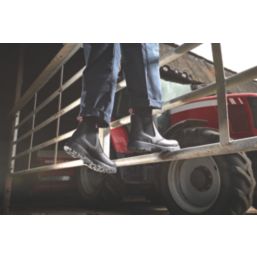 Hunter Twister Dealer Size 7  Black Water-Resistant Steel Toe Cap Safety Dealer Boots