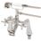 Refurb Swirl Traditional Chrome 286.5mm Deck Mounted Dual Control Manual Shower Mixer Tap