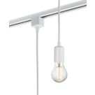 Knightsbridge Contemporary 1-Circuit Pendant for Track Lighting White