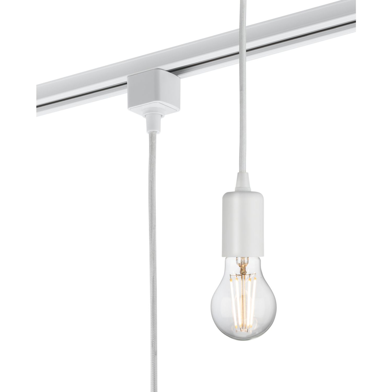 Knightsbridge Contemporary 1-Circuit Pendant for Track Lighting White (448GA)