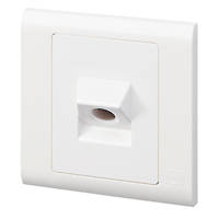 MK Essentials 25A Unswitched Flex Outlet Plate  White