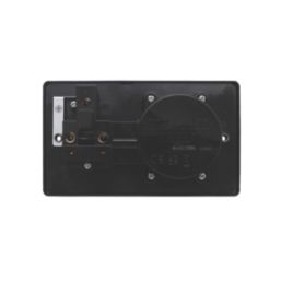 MagCharge  Raised Square with Qi2 Wireless Charging Socket 2-Gang 13A Unswitched Matt Black with Black Inserts