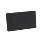 MagCharge  Raised Square with Qi2 Wireless Charging Socket 2-Gang 13A Unswitched Matt Black with Black Inserts