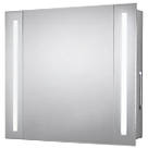 Sensio Finlay Plus 1-Door Bathroom Mirror Cabinet With 471lm LED Light Silver Effect 600mm x 105mm x 650mm