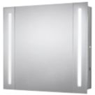 Sensio Finlay Plus 1-Door Bathroom Mirror Cabinet With 471lm LED Light Silver Effect 600mm x 105mm x 650mm