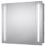 Sensio Finlay Plus 1-Door Bathroom Mirror Cabinet With 471lm LED Light Silver Effect 600mm x 105mm x 650mm