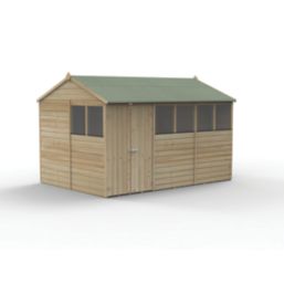 Forest Beckwood 11' 6" x 8' (Nominal) Reverse Apex Shiplap Timber Shed with Assembly