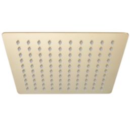 Highlife Bathrooms  Swivel & Tilt Square Rainfall Shower Head Brushed Brass 200mm