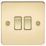 Knightsbridge  10AX 2-Gang 2-Way Light Switch  Polished Brass