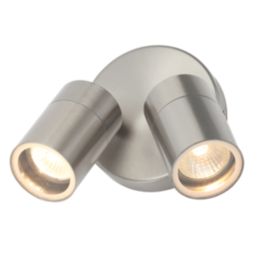 Zink Leto Outdoor Wall Light Fitting Stainless Steel