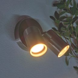 Zink Leto Outdoor Wall Light Fitting Stainless Steel
