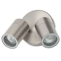 Zink Leto Outdoor Wall Light Fitting Stainless Steel