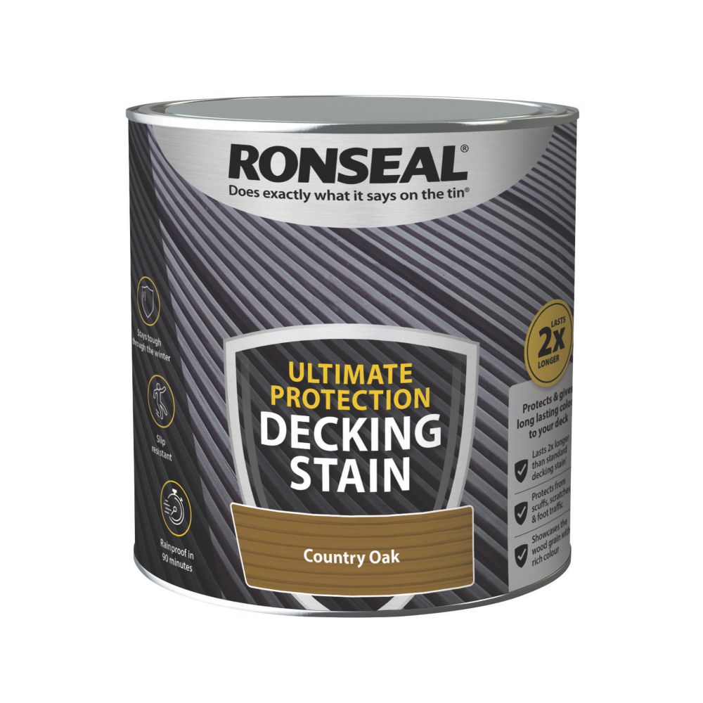 Ronseal Ultimate Protection Decking Stain Country Oak 2.5Ltr