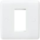 Knightsbridge Curved Edge 1-Module Modular Faceplate White