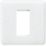 Knightsbridge Curved Edge 1-Module Modular Faceplate White