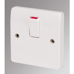 MK Logic Plus 20A 1-Gang DP Control Switch White