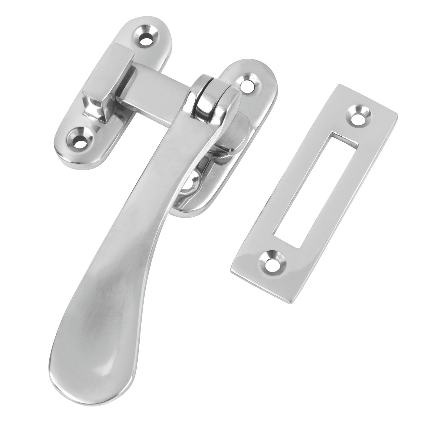 Smith & Locke Left or Right-Handed Victorian Casement Fastener Polished Chrome (4498R)