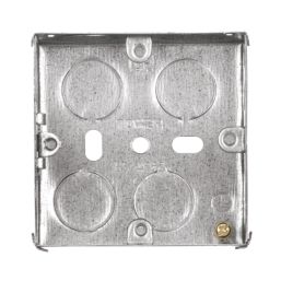 Tower  1-Gang Galvanised Steel  Knockout Back Box 25mm