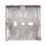 Tower  1-Gang Galvanised Steel  Knockout Back Box 25mm