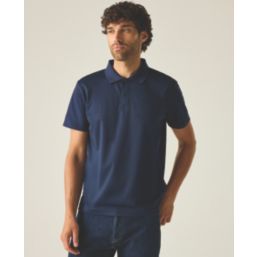 Regatta Pro Wicking Pique Polo Shirt Navy Small 38" Chest
