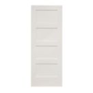 Primed White Wooden 4-Panel Shaker Internal Door 2040mm x 826mm