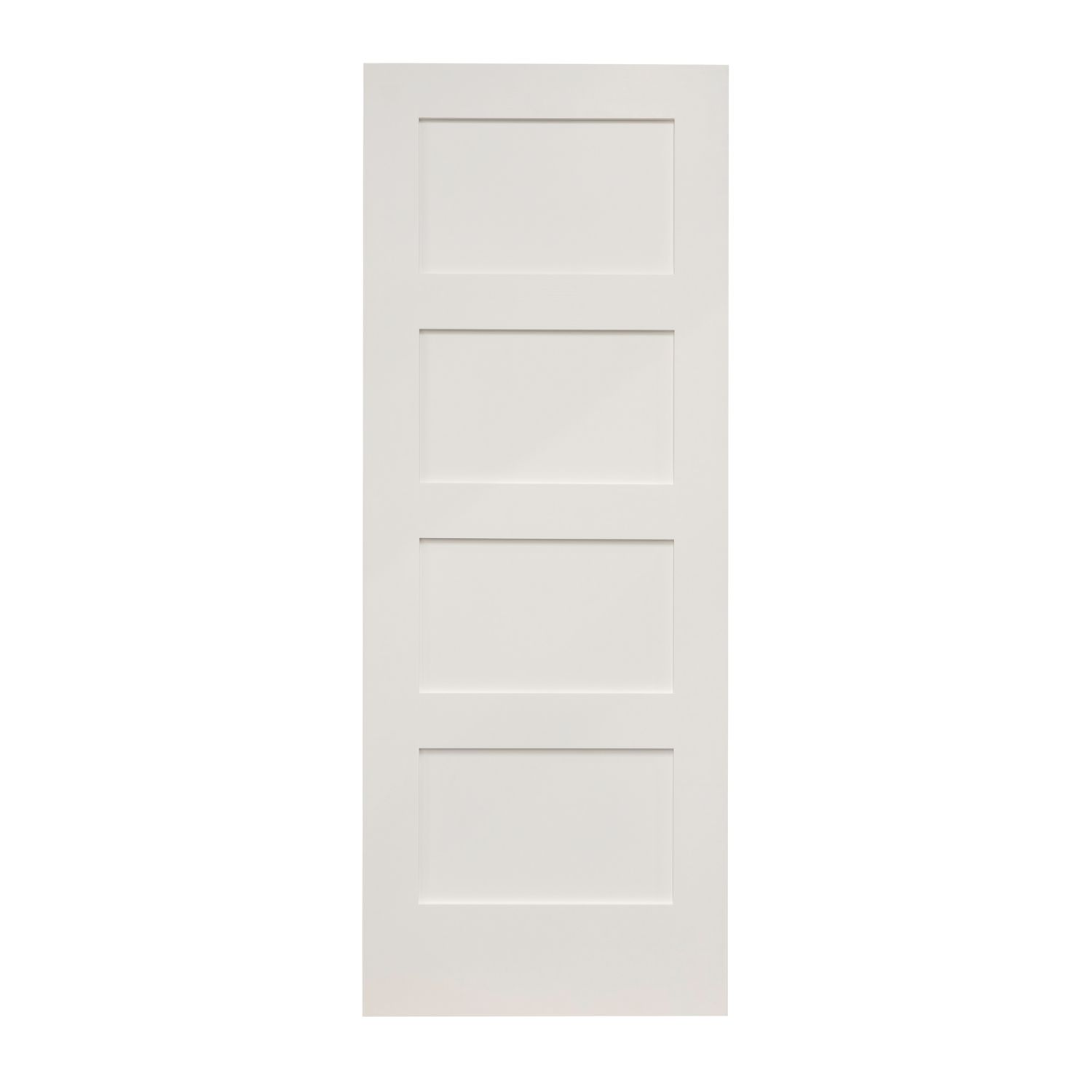 Primed White Wooden 4-Panel Shaker Internal Door 2040mm x 826mm (449FA)