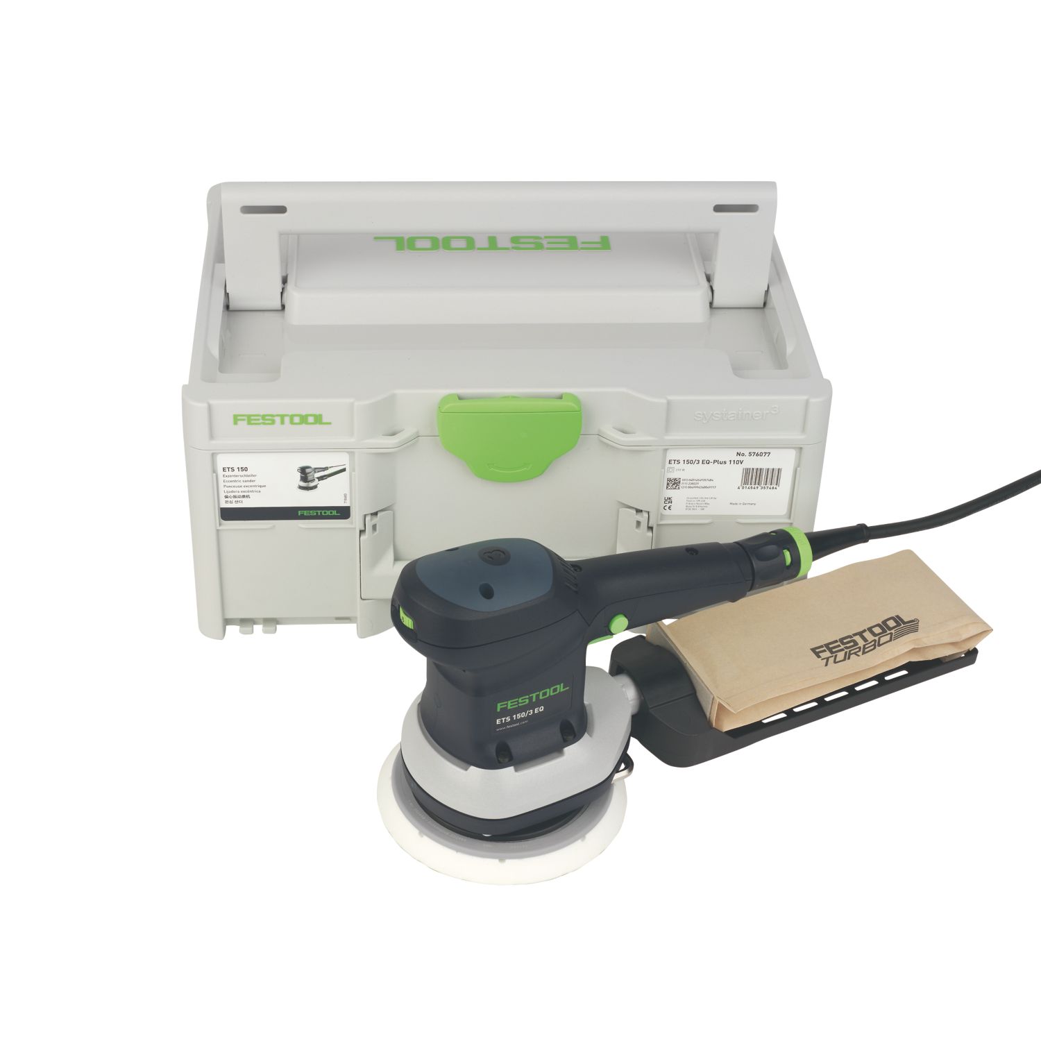 Festool ETS 150/3 EQ-Plus 150mm Electric Orbital Sander 110V (449HM)