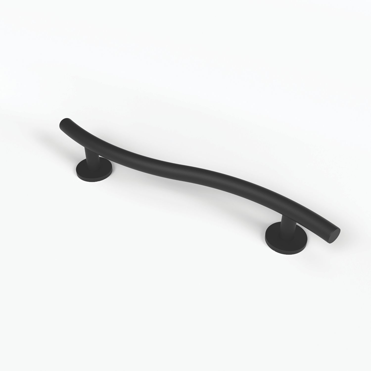 Nymas Curved Household Luxury Grab Rail Matt Black 620mm (449JM)
