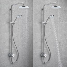 Mira Minimal Rear-Fed Exposed Chrome Thermostatic Dual Outlet Mixer Shower
