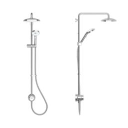 Mira Minimal Rear-Fed Exposed Chrome Thermostatic Dual Outlet Mixer Shower