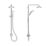 Mira Minimal Rear-Fed Exposed Chrome Thermostatic Dual Outlet Mixer Shower
