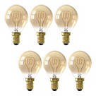 Calex Flex Gold SES P45 LED Light Bulb 136lm 4W 6 Pack